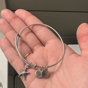 Alex and Ani Silver Starfish Charm Bracelet